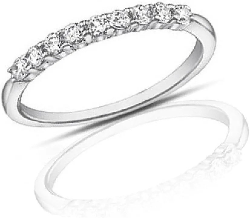 0.40 ct Ladies Round Cut Diamond Wedding Band Ring in Platinum