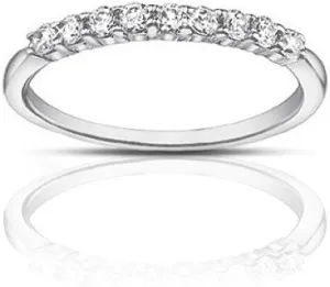 0.40 ct Ladies Round Cut Diamond Wedding Band Ring in Platinum