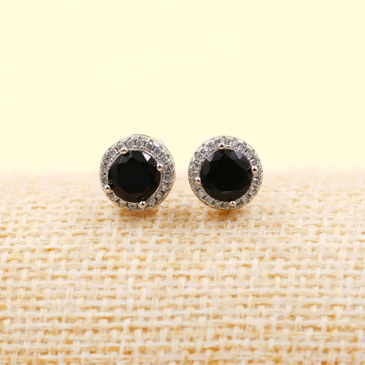 1 Pair Hypoallergenic Brass Birthstone Earrings for Women, 6.5mm Cubic Zirconia Stud Earrings | Elegant Earrings Gift for BFF Wife