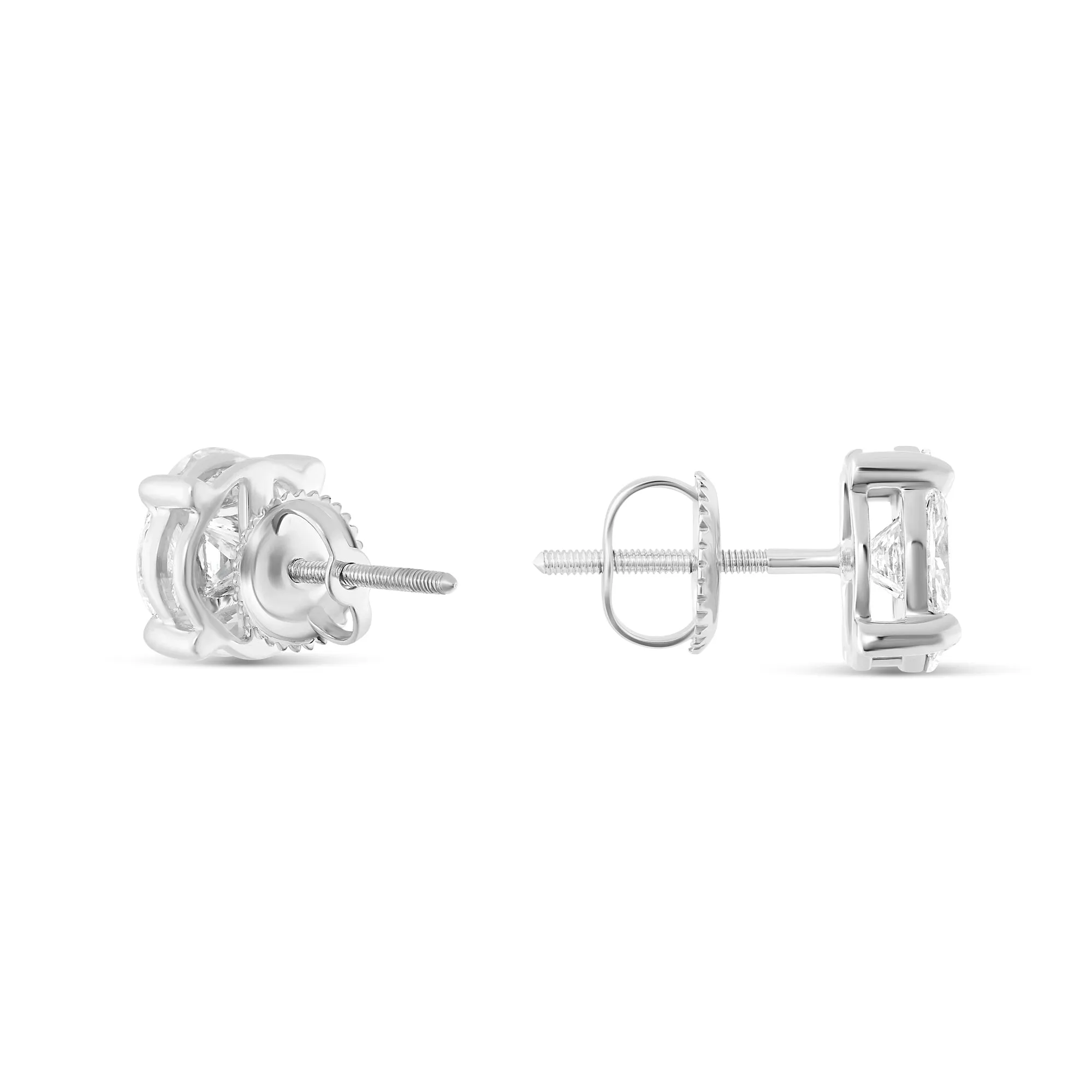 10K Gold Marquise Diamond Stud Earrings