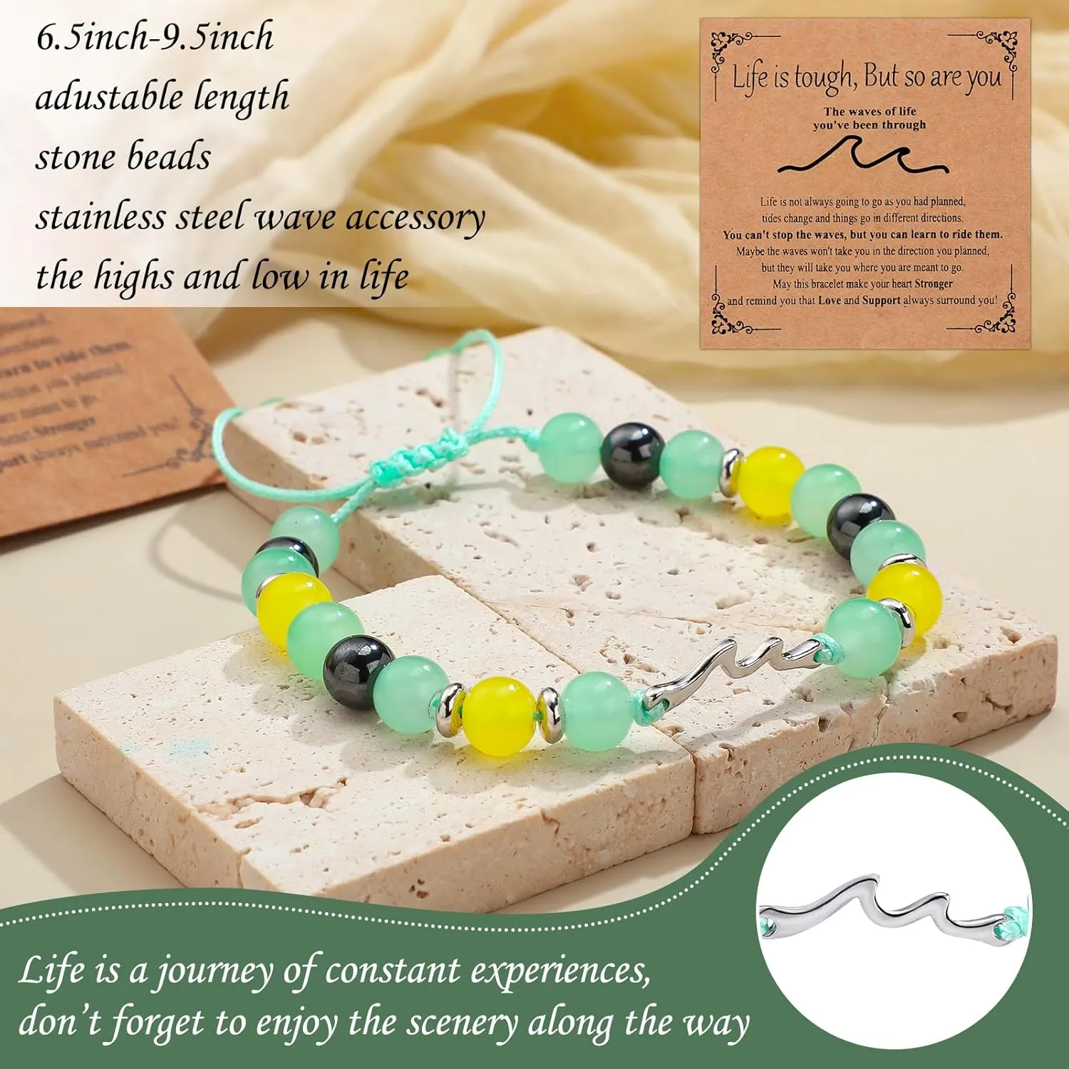 12 Pack Inspirational Bracelets Gifts for Women Get Well Healing Bracelets Sunflower Elephant Jewelry Accessories for Who After Surgery Strength Gift Set