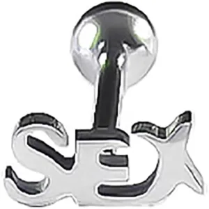 14G Fancy Words Stainless Steel Tongue Ring for Women Bitch Fuck Kiss Sex Letter Tongue Rings Studs Straight Barbell Sexy Tongue Piercing Jewelry