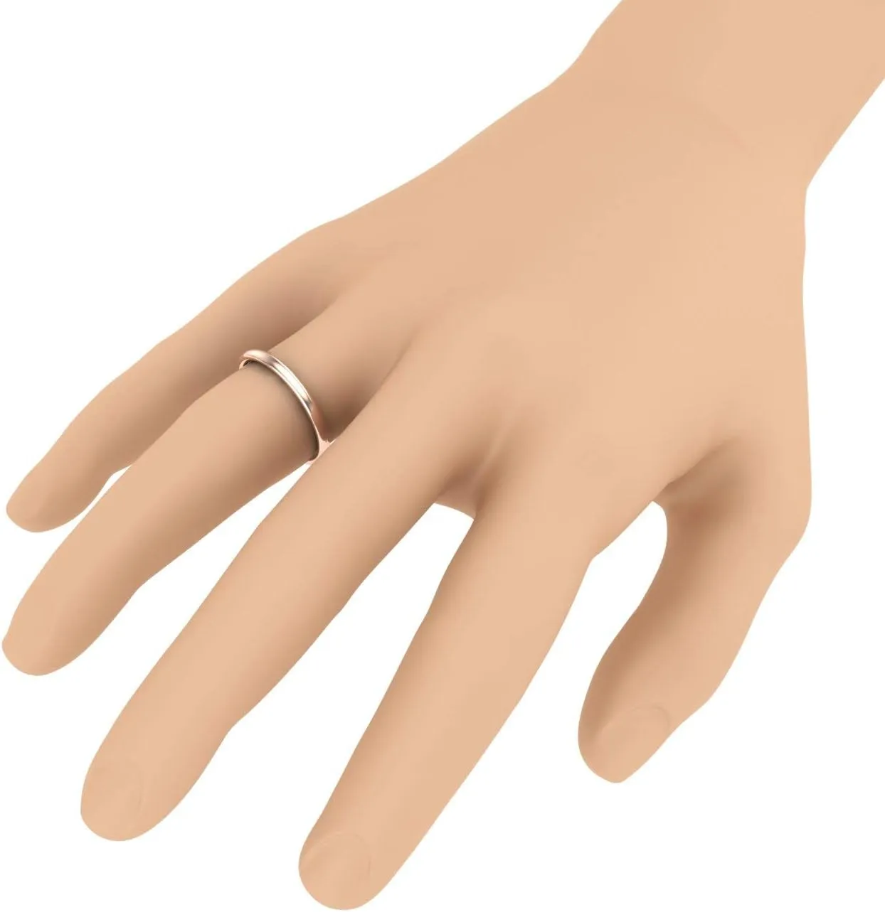 14K Gold 2mm Plain Wedding Band