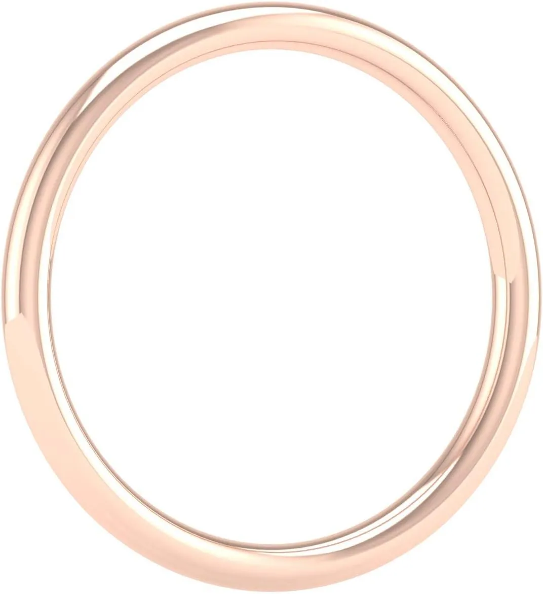 14K Gold 2mm Plain Wedding Band
