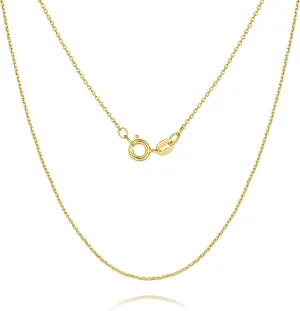 14K Gold Chain for Women Mens Trendy 14K Gold Necklaces for Women Necklace Chains Necklace Womens Cable Chains Necklaces for Mens16-26IN