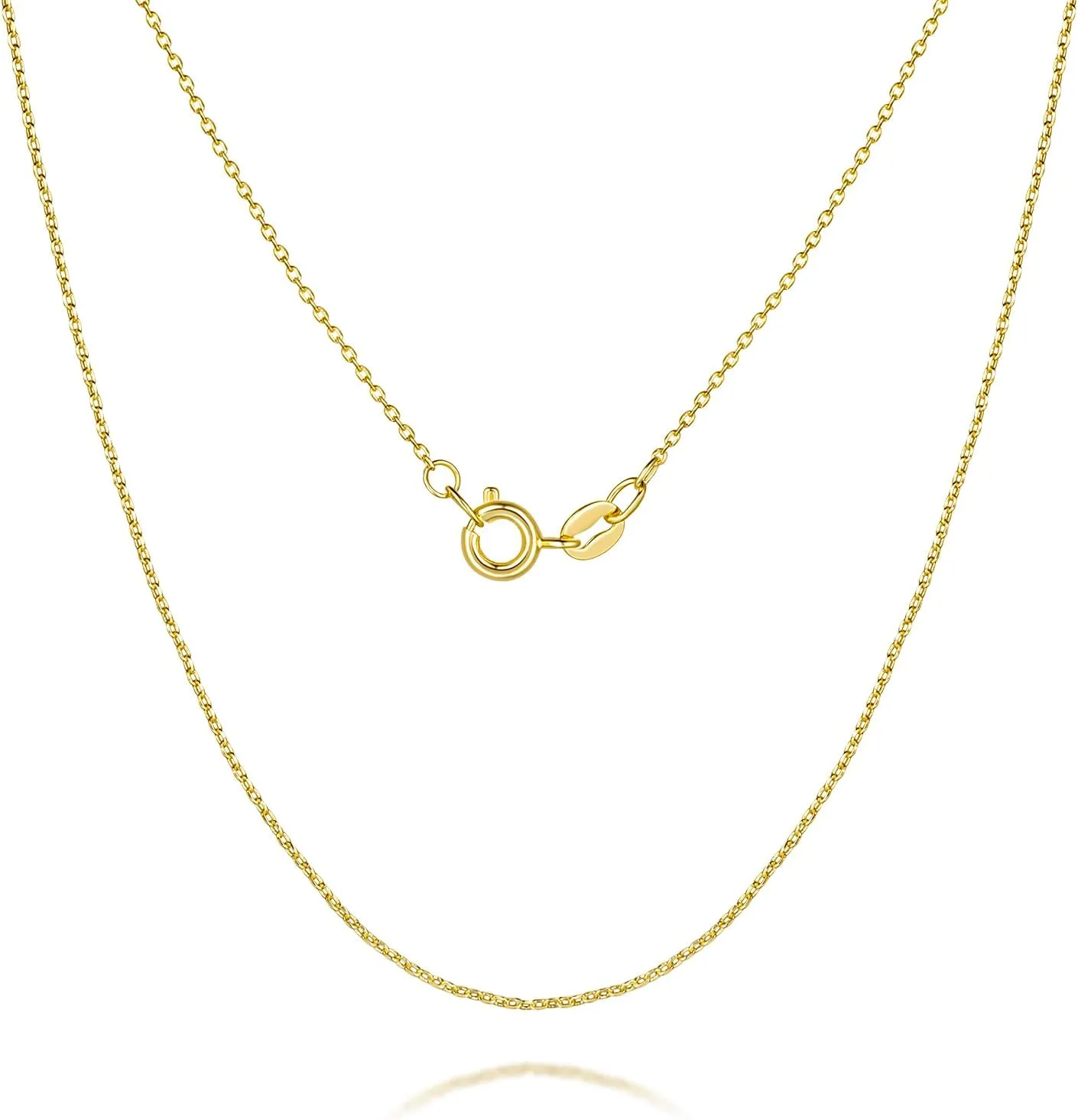 14K Gold Chain for Women Mens Trendy 14K Gold Necklaces for Women Necklace Chains Necklace Womens Cable Chains Necklaces for Mens16-26IN