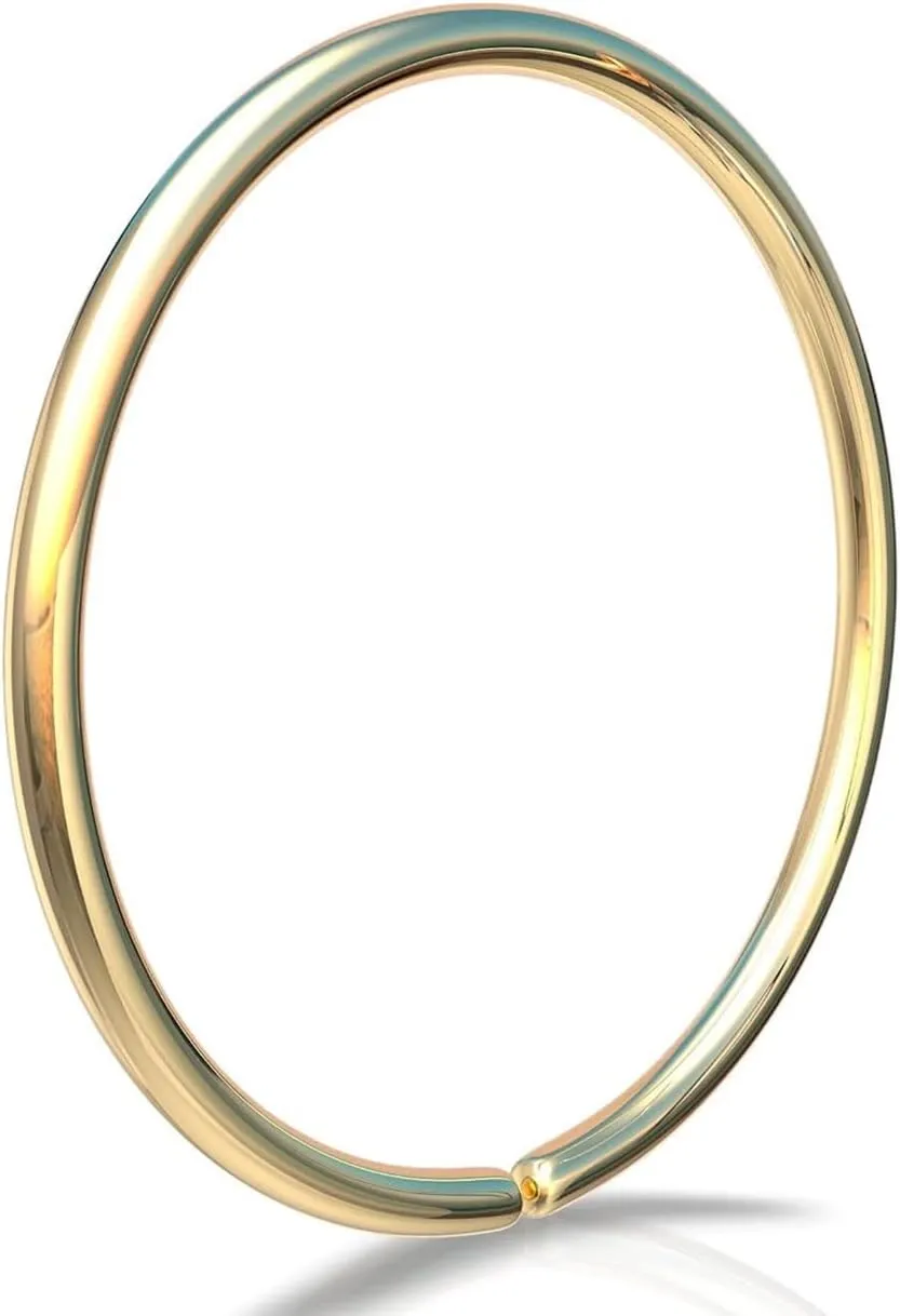 14K Gold Filled Nose Rings Hoops for Women & Men - 7mm, 20 Gauge - 925 Sterling Silver Small Thin Nose Ring Dainty Gold Hoop - Hypoallergenic Helix Cartilage 20g Piercing Jewelry