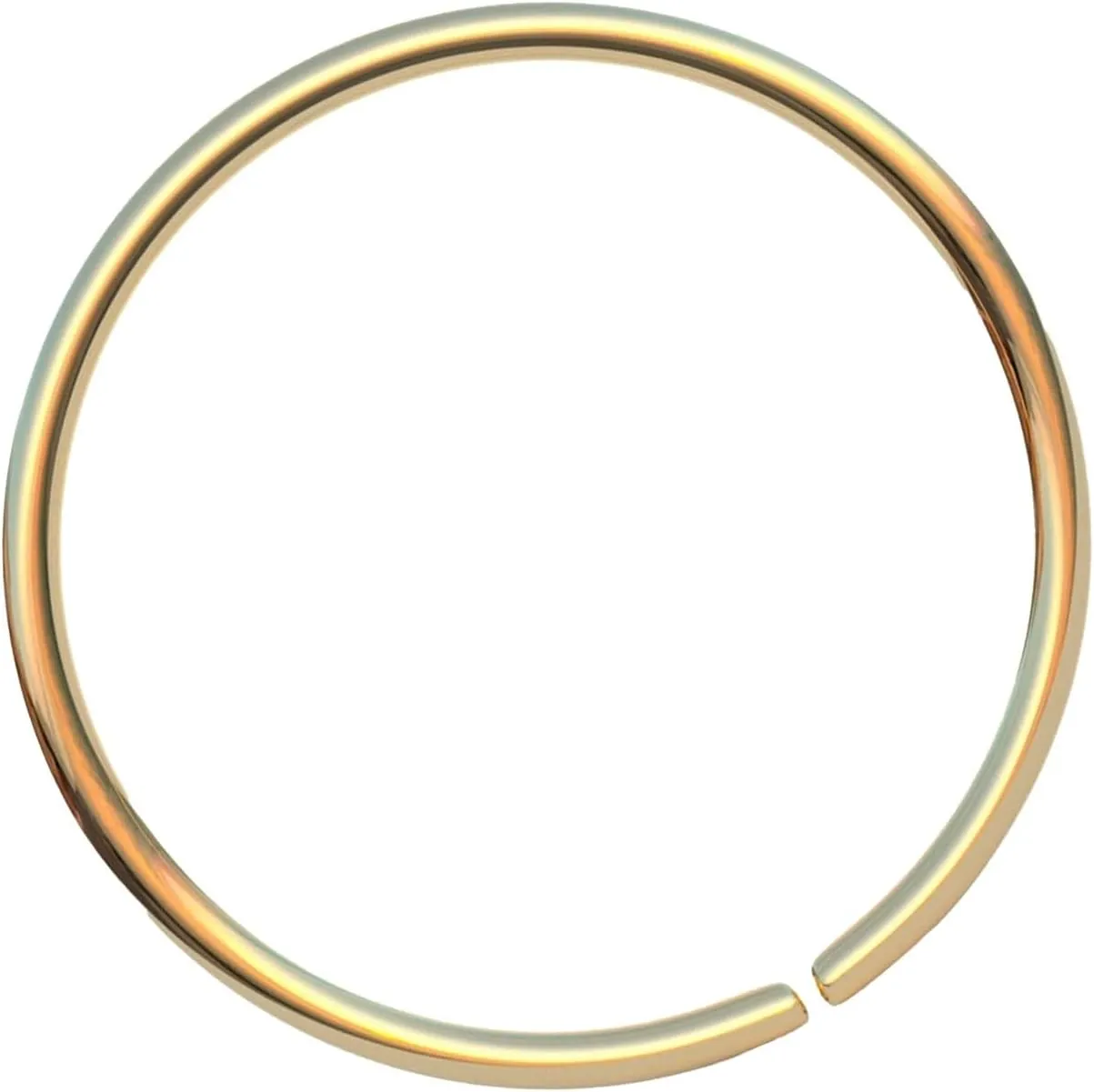 14K Gold Filled Nose Rings Hoops for Women & Men - 7mm, 20 Gauge - 925 Sterling Silver Small Thin Nose Ring Dainty Gold Hoop - Hypoallergenic Helix Cartilage 20g Piercing Jewelry