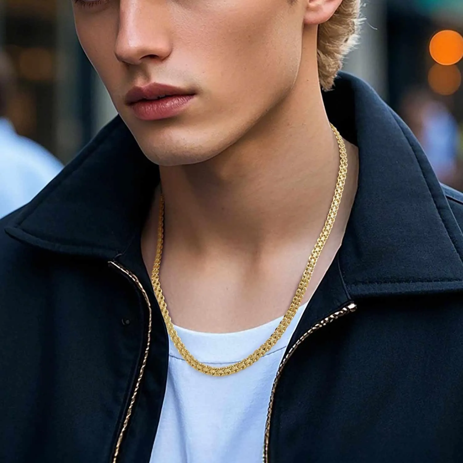 14K Gold Necklaces for Women 14K Gold Chain for Men Jewelry Double Layer Cuban Chain Delivers Presence Dainty Chunky Cuban Link Chains for Men