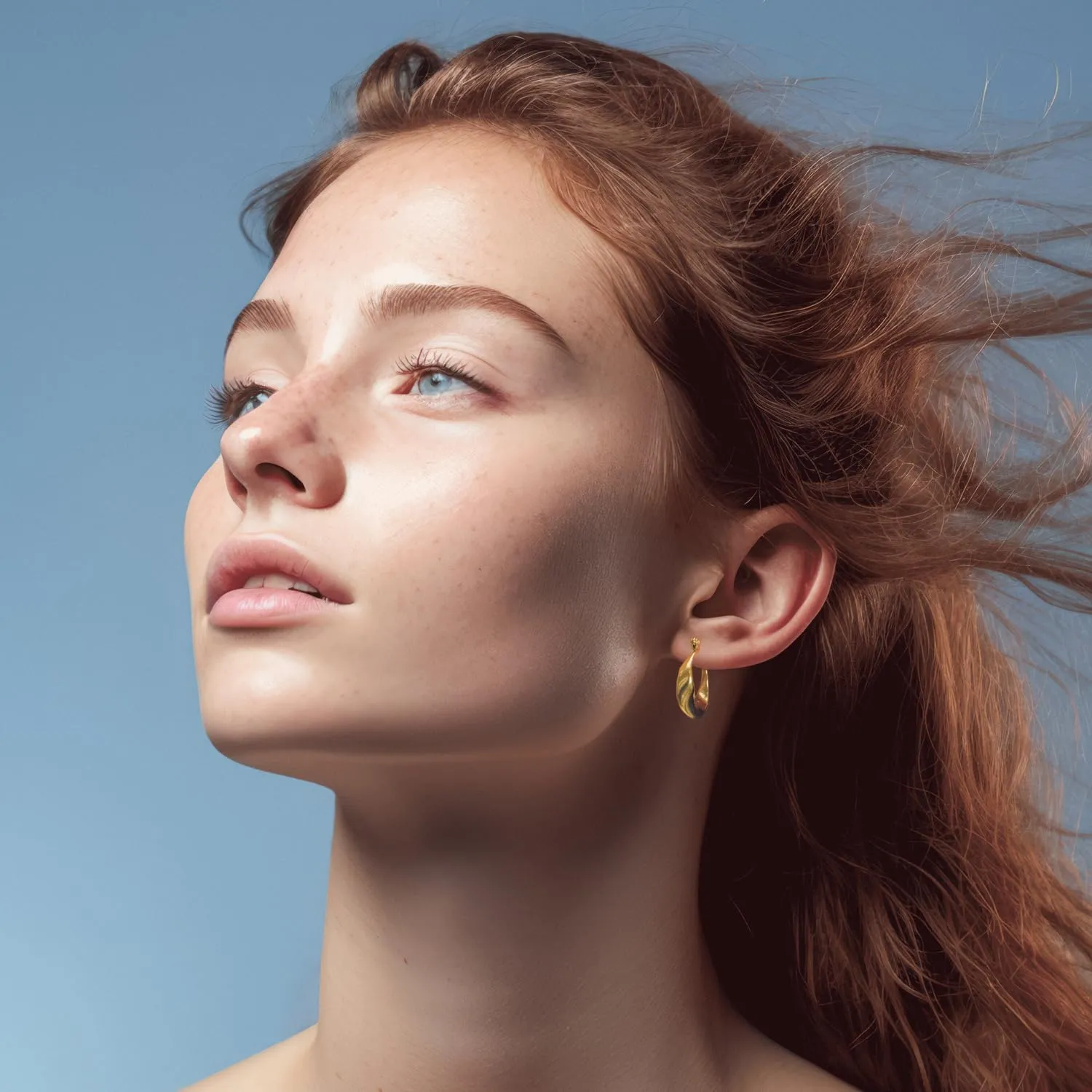 14k Gold Plated Hoop Earrings for Women - Chunky, Trendy, Lightweight, Hypoallergenic Statement Gold Hoop Earrings with 925 Sterling Silver Post - Tarnish Free Gold Jewelry