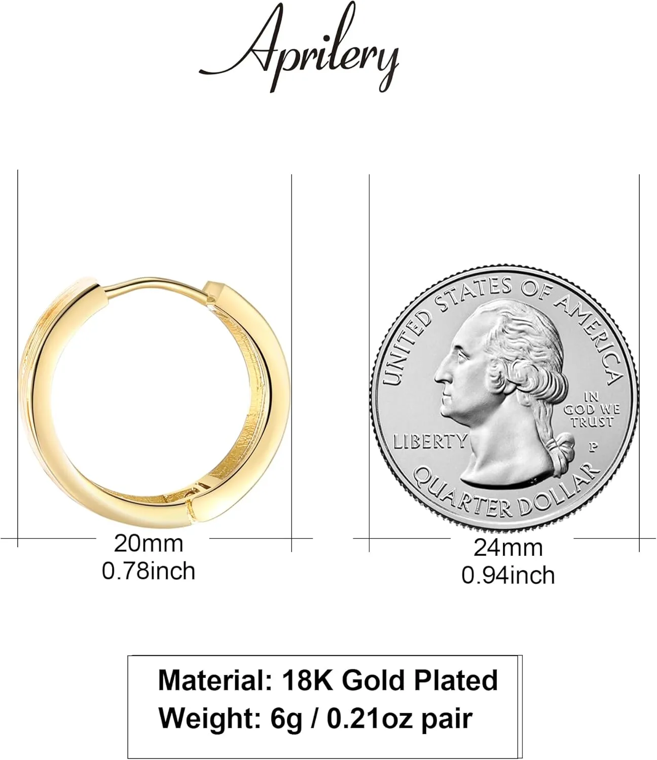 14K Gold Plated Hoop Earrings for Women, Trendy Gold Hoop Earrings Statement Cuff Lightweight Hypoallergenic Jewelry for Her