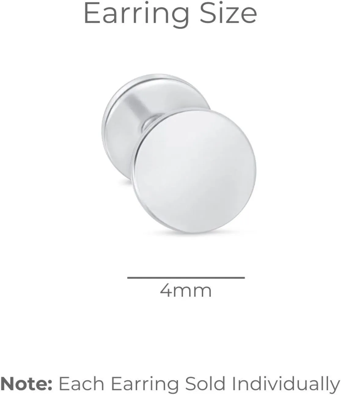 14K Solid Gold Disc Stud Earring for Women Men Flat Back Earring for Sensitive Ears Threaded Upper Ear Conch Tragus Helix Piercing Jewelry Nose Ring New Cartilage Piercing Stud Minimalist SINGLE/PAIR