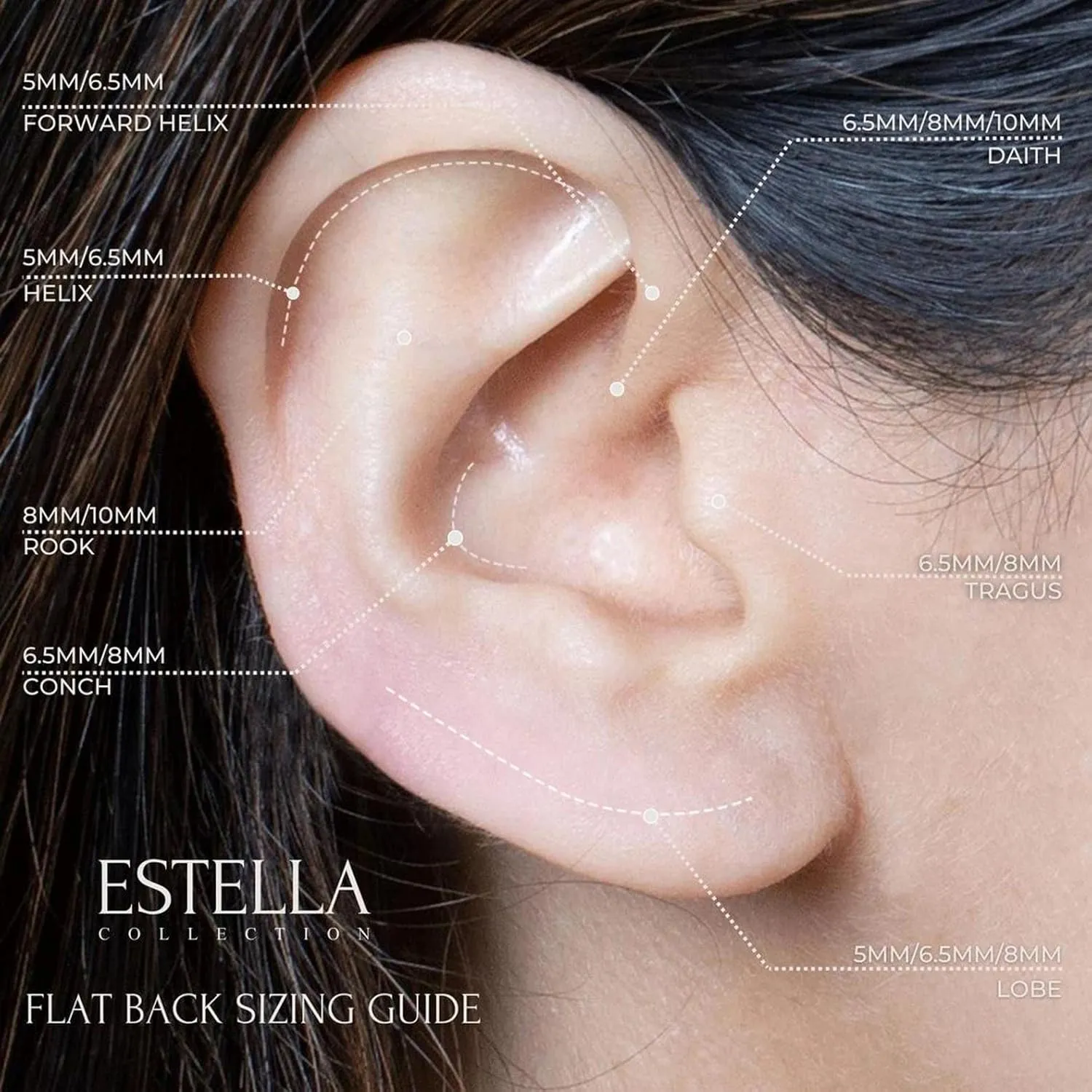 14K Solid Gold Disc Stud Earring for Women Men Flat Back Earring for Sensitive Ears Threaded Upper Ear Conch Tragus Helix Piercing Jewelry Nose Ring New Cartilage Piercing Stud Minimalist SINGLE/PAIR