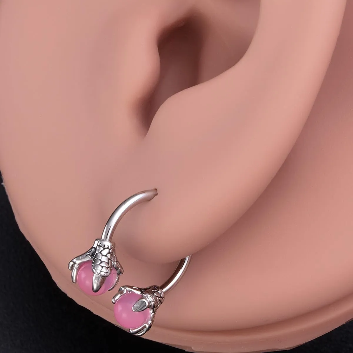 16G Dragon Claw Nose Septum Rings for Women Men Stainless Steel Lip Rings Cartilage Helix Open Hoops Earrings Statement Body Jewelry