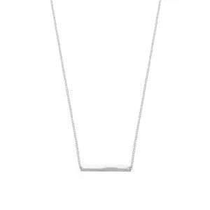 16"   2" Thin Bar Nameplate Necklace
