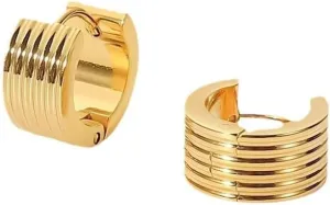 18K Gold Plated Hoop Earrings for Women Huggie Hoop Earrings Trendy Earrings