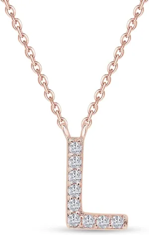 18K Gold Plated Initial Necklace | Moissanite Diamond Alphabet Necklace | Dainty Necklaces for Her | Letter A-Z Pendant Necklace |18"   2" Adjustable Chain