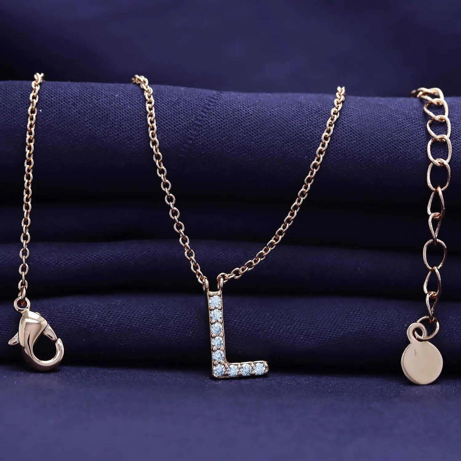 18K Gold Plated Initial Necklace | Moissanite Diamond Alphabet Necklace | Dainty Necklaces for Her | Letter A-Z Pendant Necklace |18"   2" Adjustable Chain