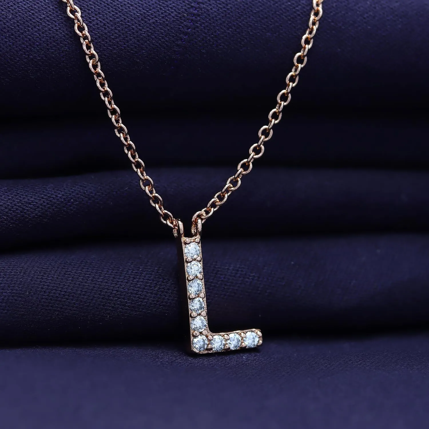 18K Gold Plated Initial Necklace | Moissanite Diamond Alphabet Necklace | Dainty Necklaces for Her | Letter A-Z Pendant Necklace |18"   2" Adjustable Chain