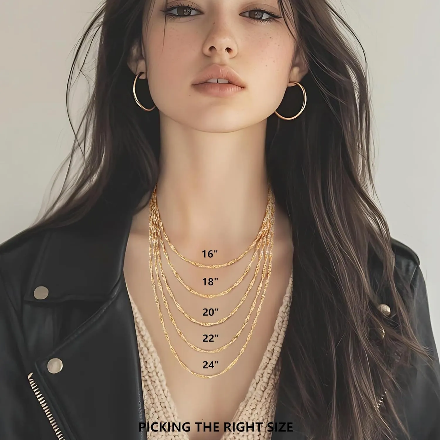 2.7MM 14K Gold Necklaces for Womens Gifts for Birthday 14K Gold Chain for Mens Necklace Stack Elegance in Every Twist Singapore Dainty Golden Necklace for Women Non Tarnish 16-24IN