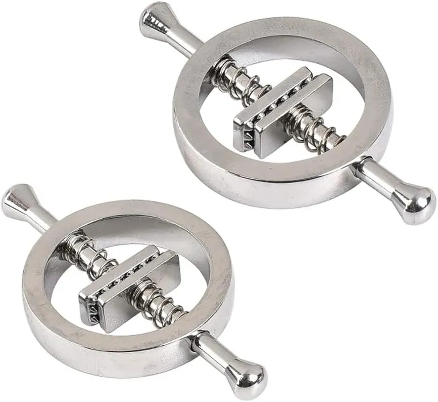 2Pcs Fake Nipple Piercings Stainless Steel Non-Piercing Nipples Shields Rings Nipple Rings Nipple Jewelry non Piercing for Women