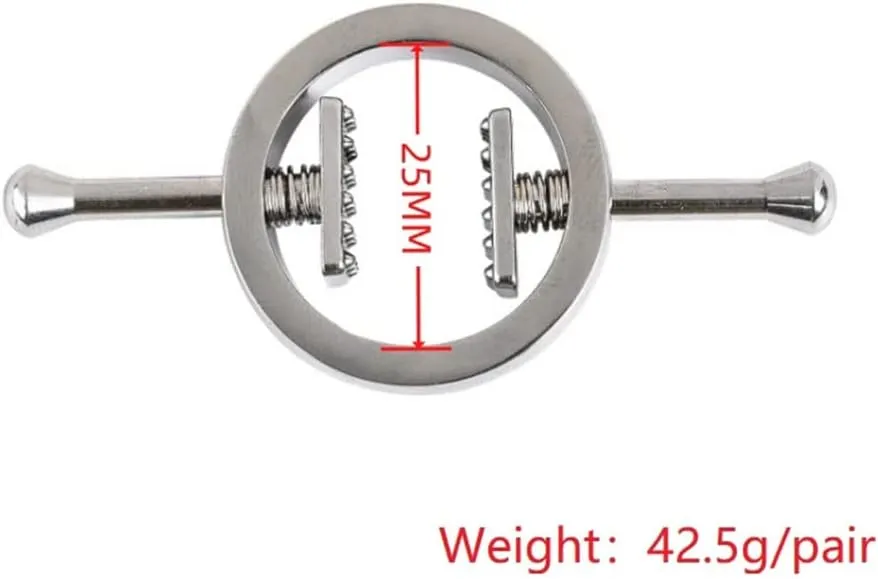 2Pcs Fake Nipple Piercings Stainless Steel Non-Piercing Nipples Shields Rings Nipple Rings Nipple Jewelry non Piercing for Women