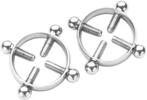 2PCS Silver Non-Piercing Nipple Ring Shield Barbell Body Piercing Jewelry Adjustable Surgical Steel Screw Clip on Body Nipple Nail Jewelry Shield Barbell Ring Bar Jewelry For Women