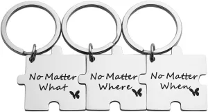 3 Sisters Bracelets Best Friends Necklace for 3 Set of 3 Heart Bracelets 3 BFF 3 Bestie Long Distance Friendship Gift