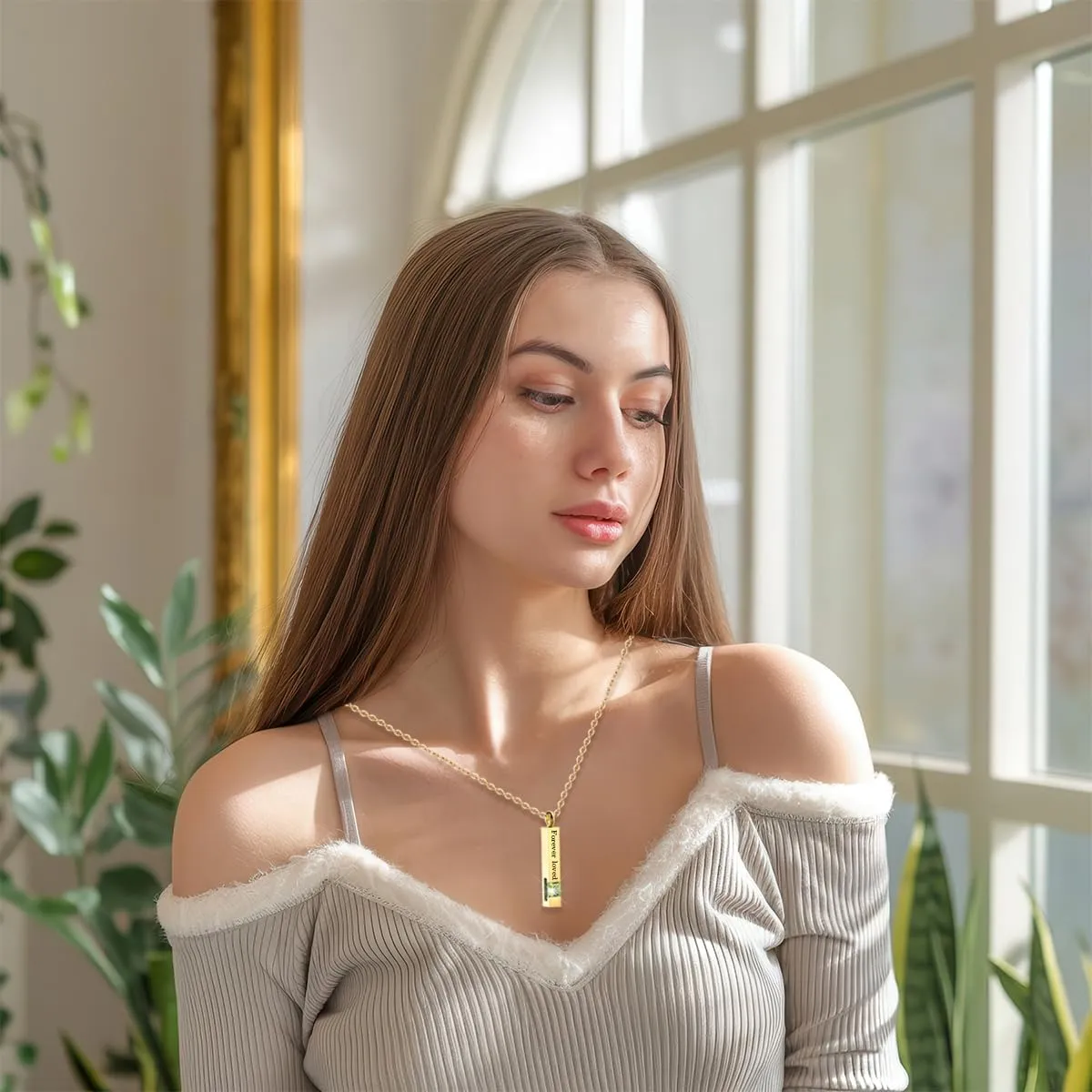 3Pcs Personalized Urn Necklaces for Ashes Cremation Urn Pendant Engraved Name/Date for Women Men Pet, Stainless Steel Memorial Jewelry Keepsake with Birthstones Funnel Kit