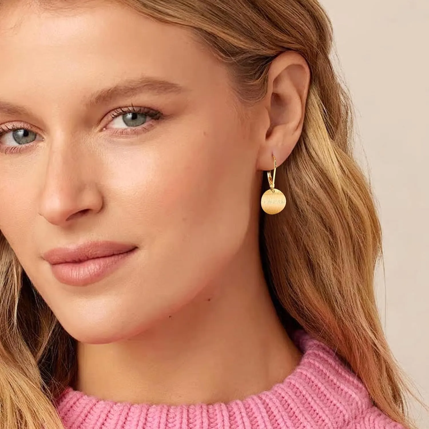 5 Pairs Gold Earrings Set 18K Gold Plated Earrings for Women Drop Dangle Earrings Gold Earings Lightweight Jewelry Gifts