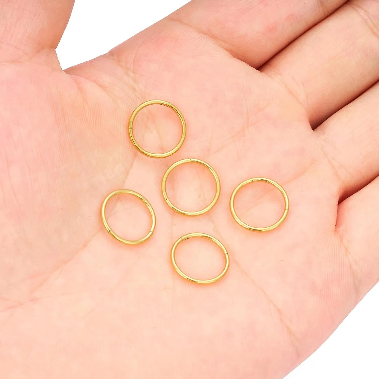 5 Pcs Nose Rings Hoops G23 Titanium 18G/20G Septum Ring Body Piercing Jewelry,6mm/7mm/8mm/9mm/10mm