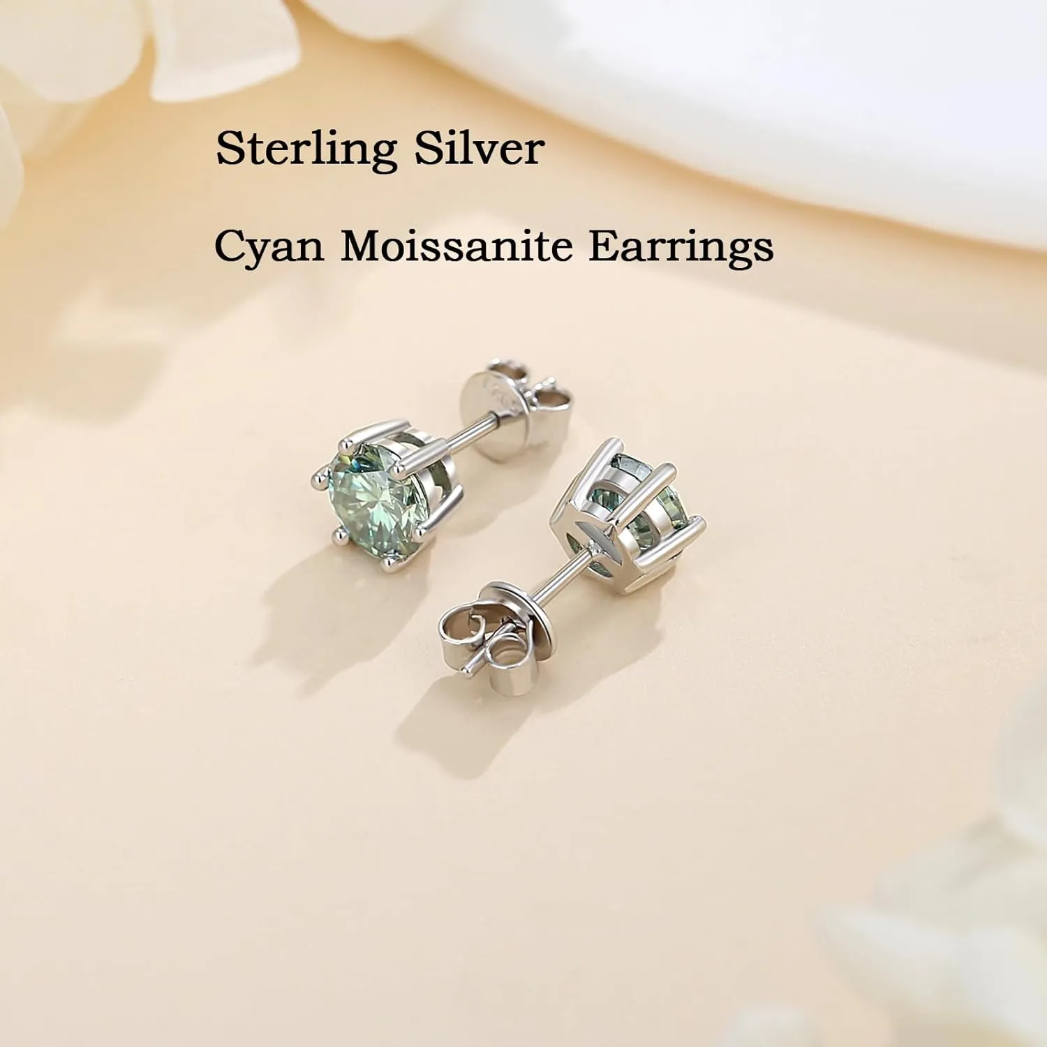 925 Sterling Silver 2CT Moissanite Stud Earrings for Men, D Color VVS1 Moissanite Earrings for Women Hypoallergenic Perfect Jewery Gifts