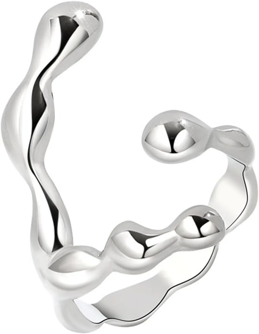 925 Sterling Silver Adjustable Rings Statement Rings Personality Gift for Women