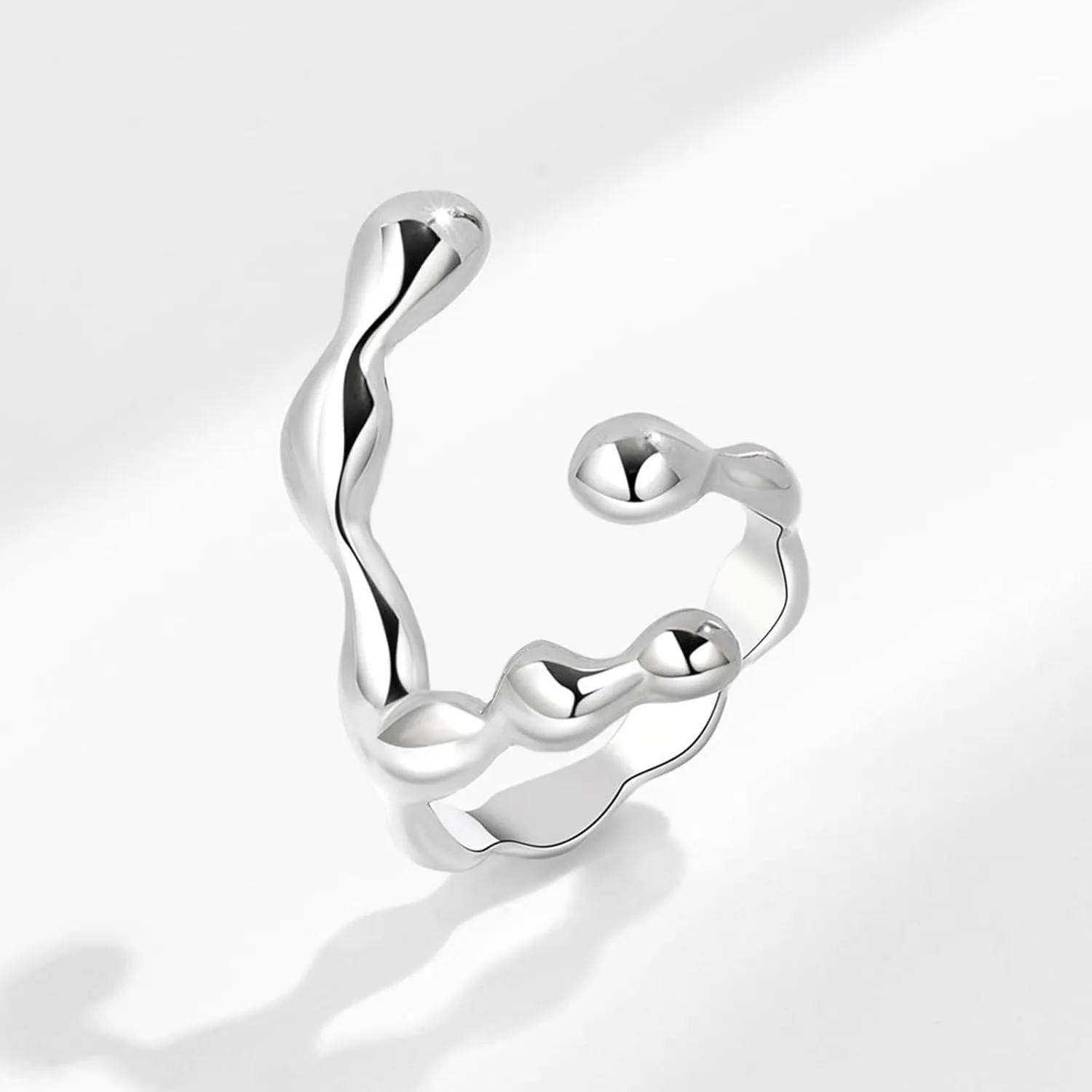 925 Sterling Silver Adjustable Rings Statement Rings Personality Gift for Women