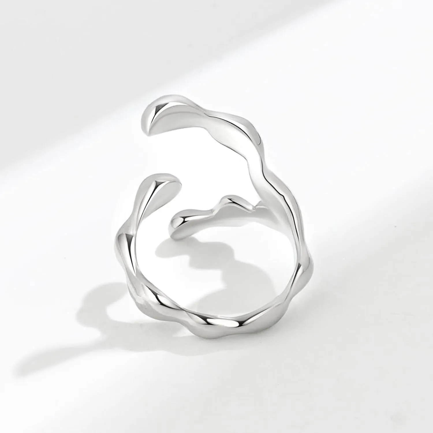 925 Sterling Silver Adjustable Rings Statement Rings Personality Gift for Women