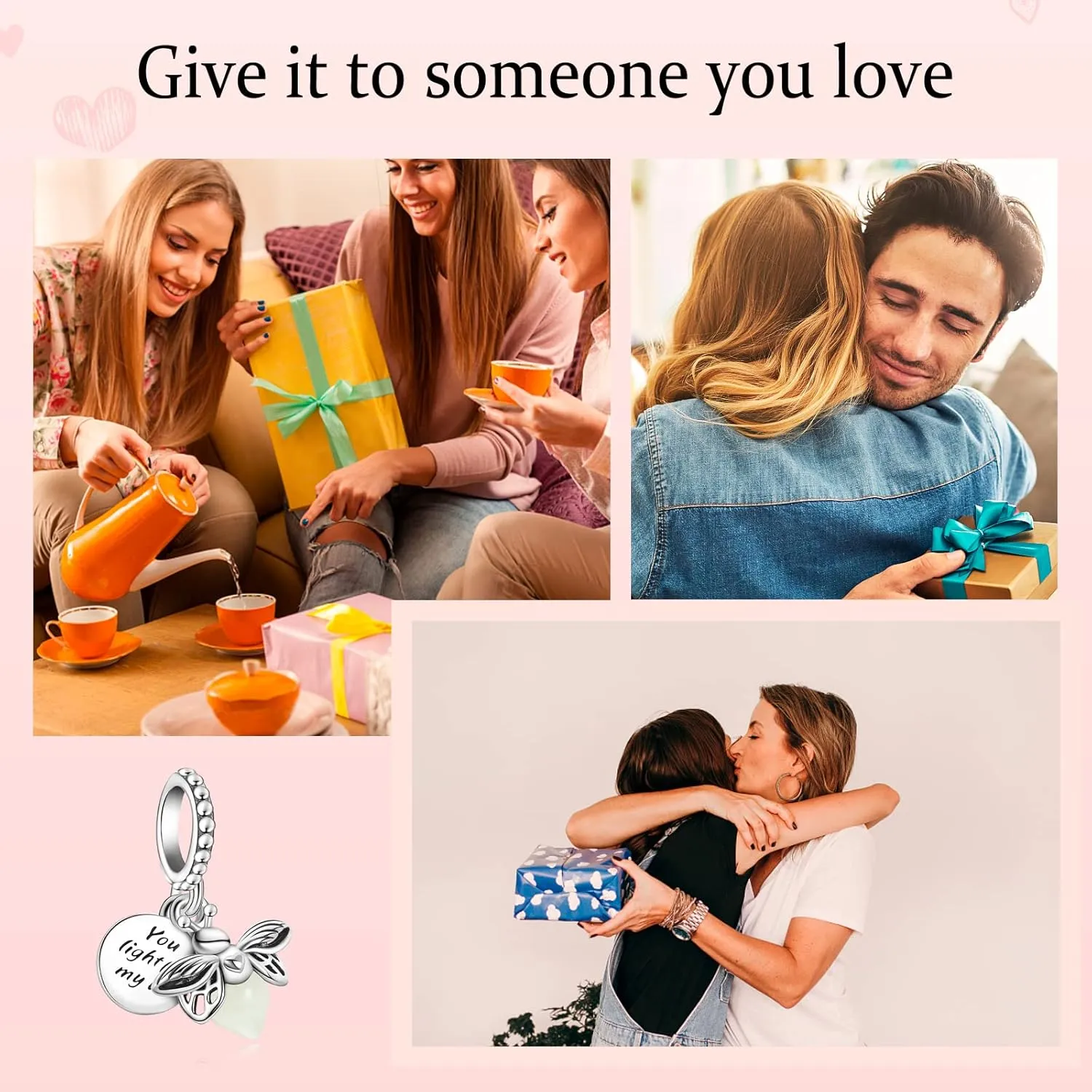 925 Sterling Silver Charms for Bracelets Necklaces Animal prototype Pendant Safety Chain Dangle Pendants Beads Christmas Day Charms Jewelry Gift for Women