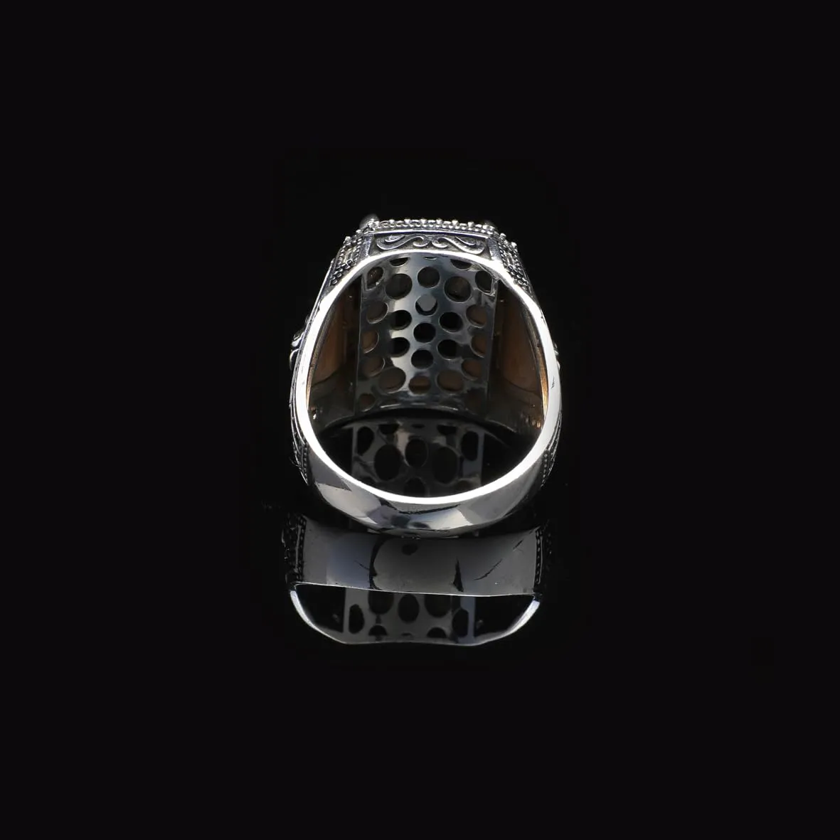 925 Sterling Silver Men's Black Onyx Lion Ring - "Black Onyx Lion Ring for Men - 925 Sterling Silver Black Onyx Gemstone - Birthday Gifts (10)