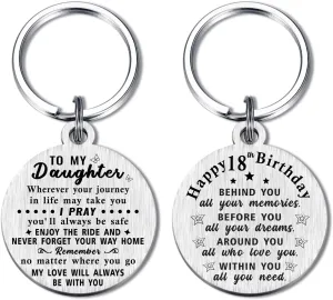 ABNTY 18th Birthday Gifts Keychain for Someone Who Was Born in 2007, Turning 18 Year Old Birthday Gifts for Women Men
