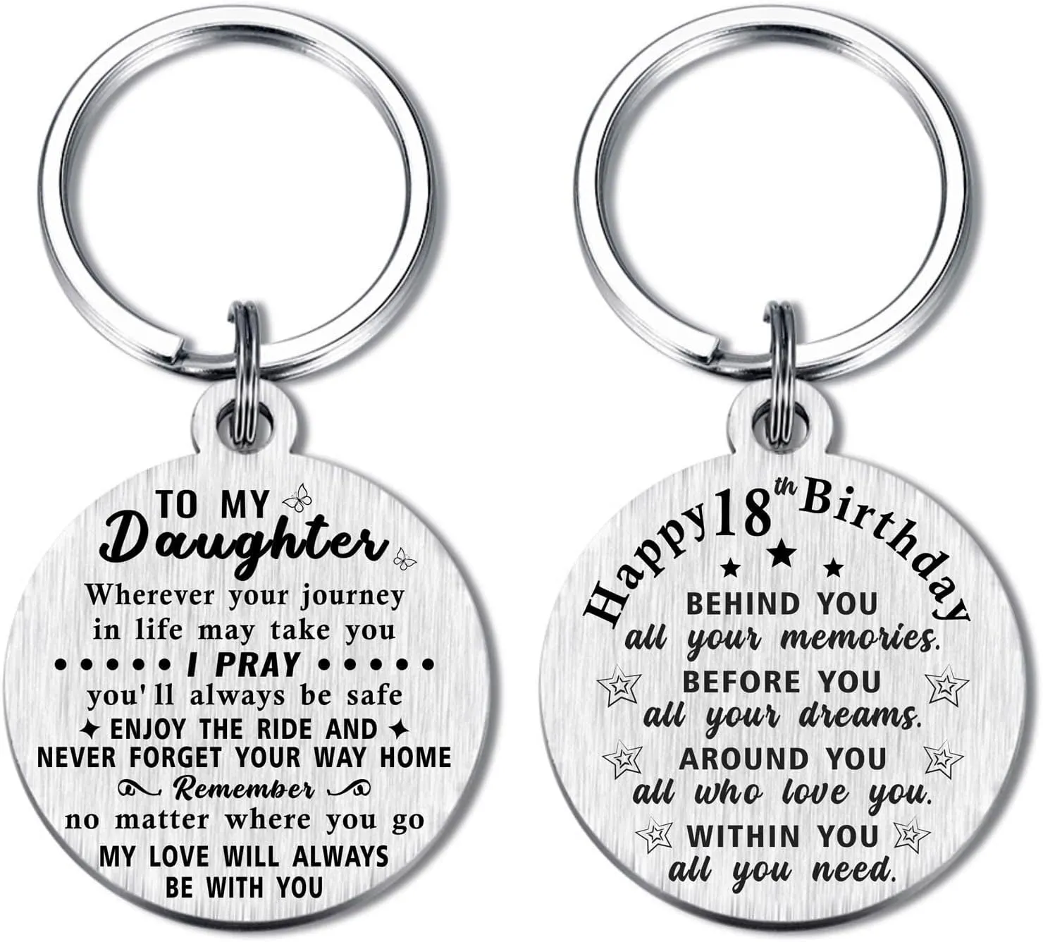 ABNTY 18th Birthday Gifts Keychain for Someone Who Was Born in 2007, Turning 18 Year Old Birthday Gifts for Women Men