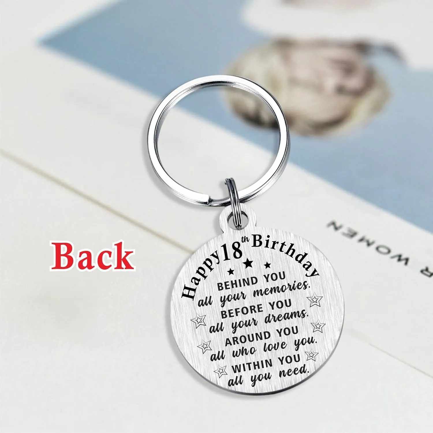 ABNTY 18th Birthday Gifts Keychain for Someone Who Was Born in 2007, Turning 18 Year Old Birthday Gifts for Women Men