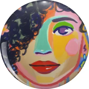 African girl art illustration Pin Lapel Pin Cute Brooch Pins Badges 0.75"