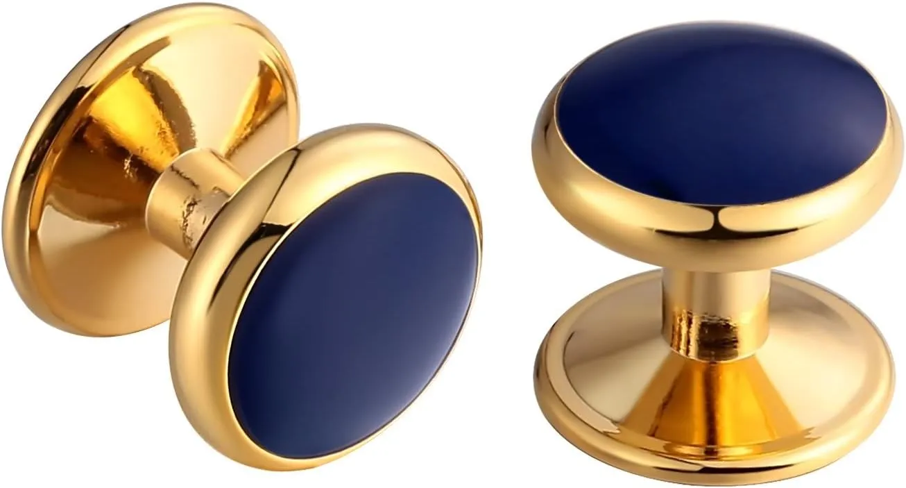 Aienid Cufflinks and Studs Set for Men Stainless Steel Shirt Business Cufflinks Jewelry