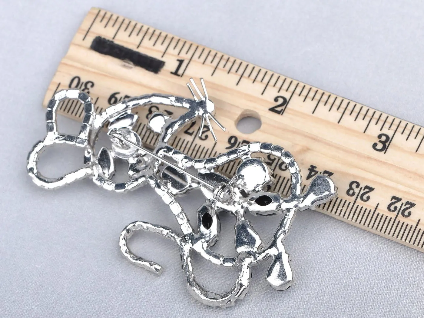 Alilang Cute Cartoon Mouse Rat Pet Rhinestone Crystal Animal Rodent Critter Pin Brooch