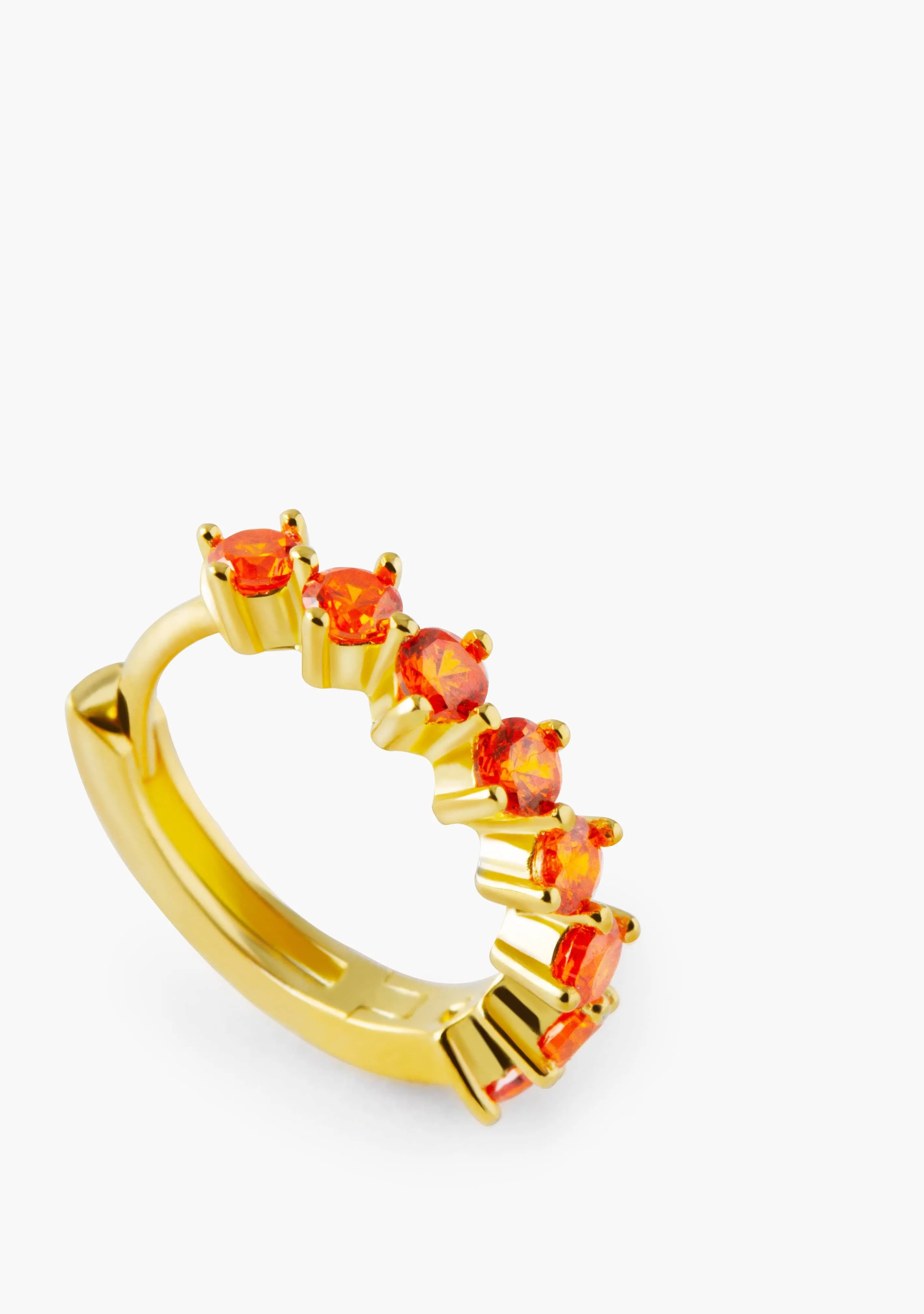 Amalfi Orange Hoop Piercing Gold