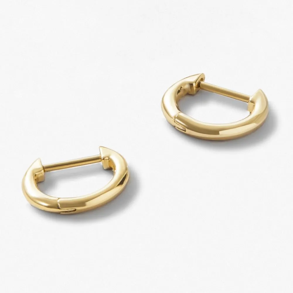 Ana Luisa Huggie Hoop Earrings for Women Trendy - Small Single & Double Hoops For Women - 14K Gold Plated, Silver Rhodium & Gold Two-Tone Hoop Earrings - Hypoallergenic, Water-Resistant & Tarnish-Free