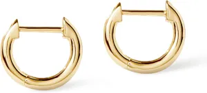 Ana Luisa Huggie Hoop Earrings for Women Trendy - Small Single & Double Hoops For Women - 14K Gold Plated, Silver Rhodium & Gold Two-Tone Hoop Earrings - Hypoallergenic, Water-Resistant & Tarnish-Free