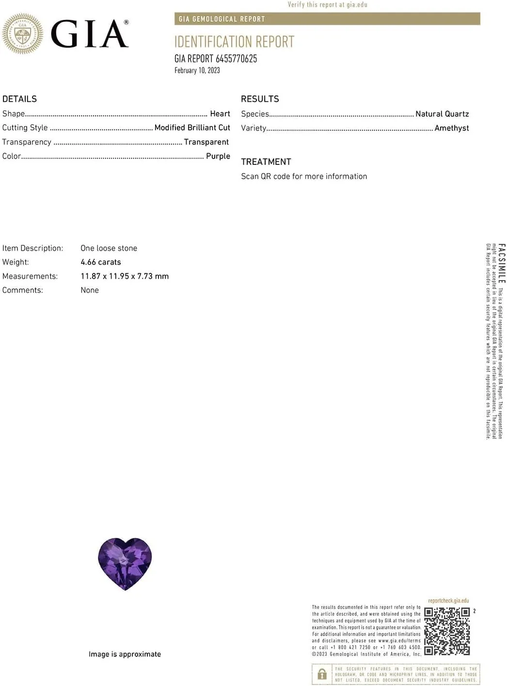 Angara Natural GIA Certified Heart-Shaped 4.66 ct Amethyst and Pear-Shaped Diamond Pendant in 14K Solid Gold/Platinum for Women | February Birthstone Jewelry Gift for Women