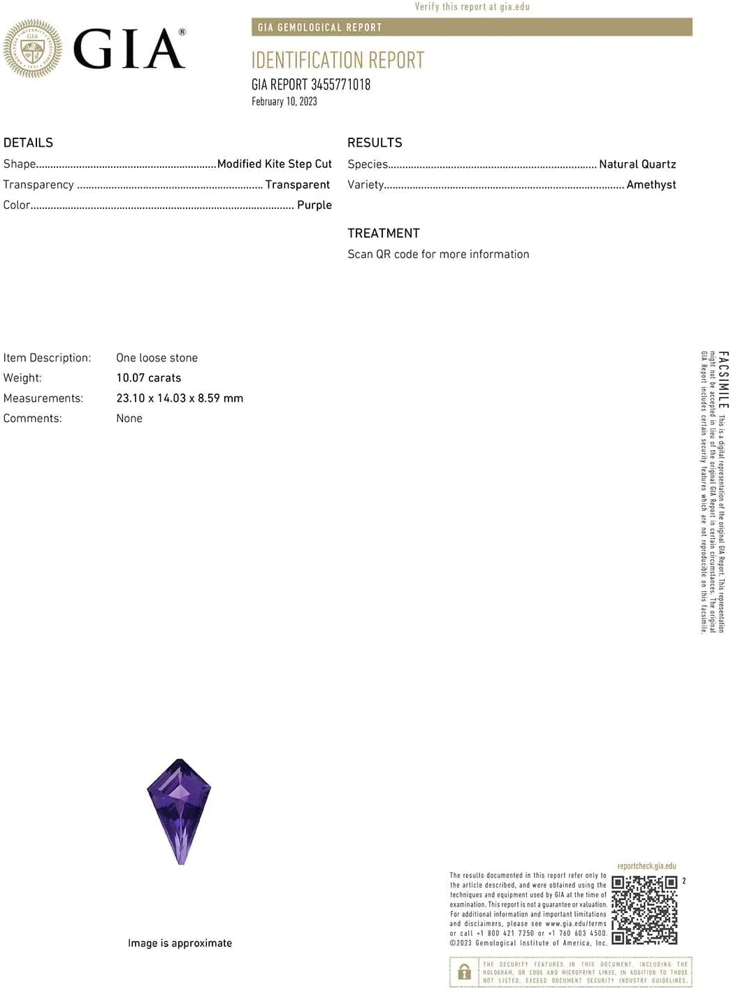 Angara Natural GIA Certified Kite-Shaped Step-Cut 10.07 ct Amethyst Halo Split Shank Ring in 14K Solid Gold/Platinum for Women | February Birthstone Jewelry for Women