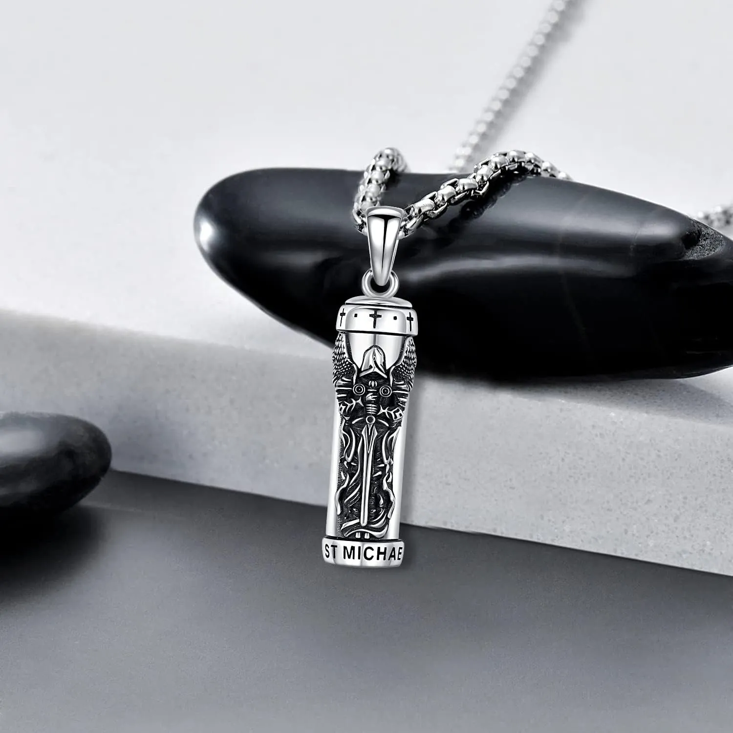 Aniu Cremation Jewelry for Ashes S925 Sterling Silver Urn Necklace Memorial Necklace for Human Ashes of Loved Ones Keepsake Pendant for Men Women
