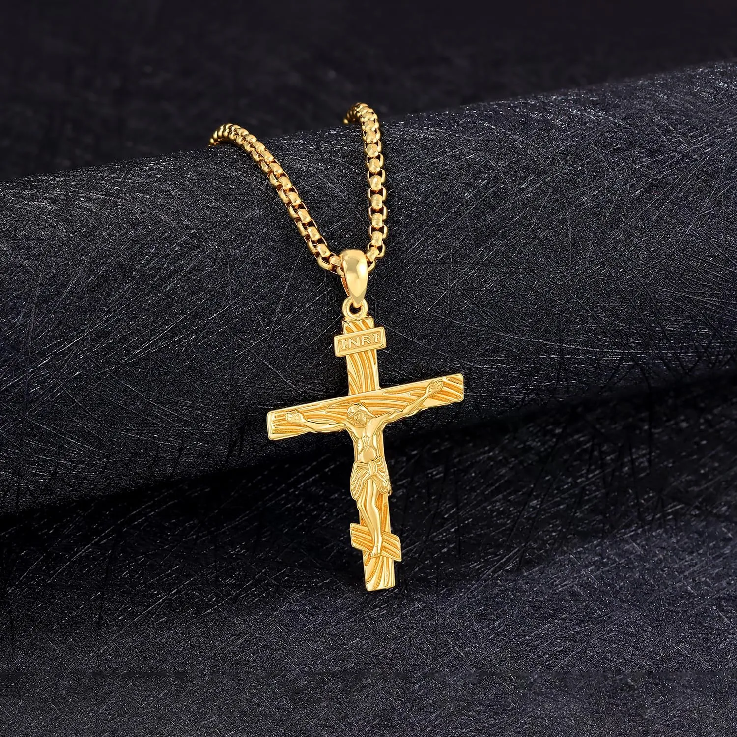 Aniu St. Michael/St. Christopher/St.Bemedict/Jesus Cross Pendant Necklaces Sterling Silver Religious Gifts for Men Women